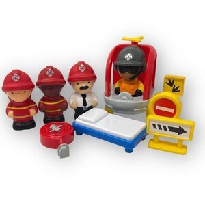 Early Learning Center ELC Happyland Little People Fireman Pilot Airman & Extras